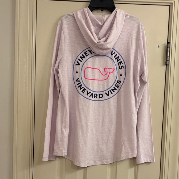 Vineyard Vines Light Pink Long Sleeve Hoodie Tee - Picture 3 of 3